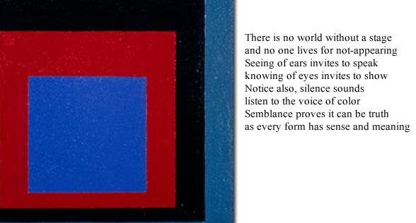 Light Blue in Red and Black, by Josef Albers
