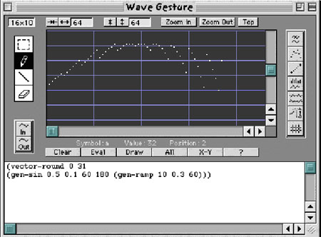Illustration of the SCOM Visualizer displaying the modulated sine-wave